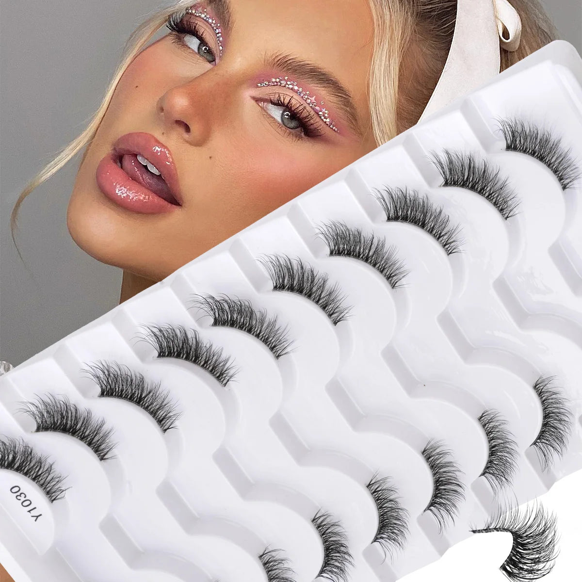 New Fox Half Eyelashes 3/10 Pairs 3D Mink Lashes Natural Eyelash Extension Cat Eye Eyelashes Makeup Tools faux Cils maquiagem - Blinksy